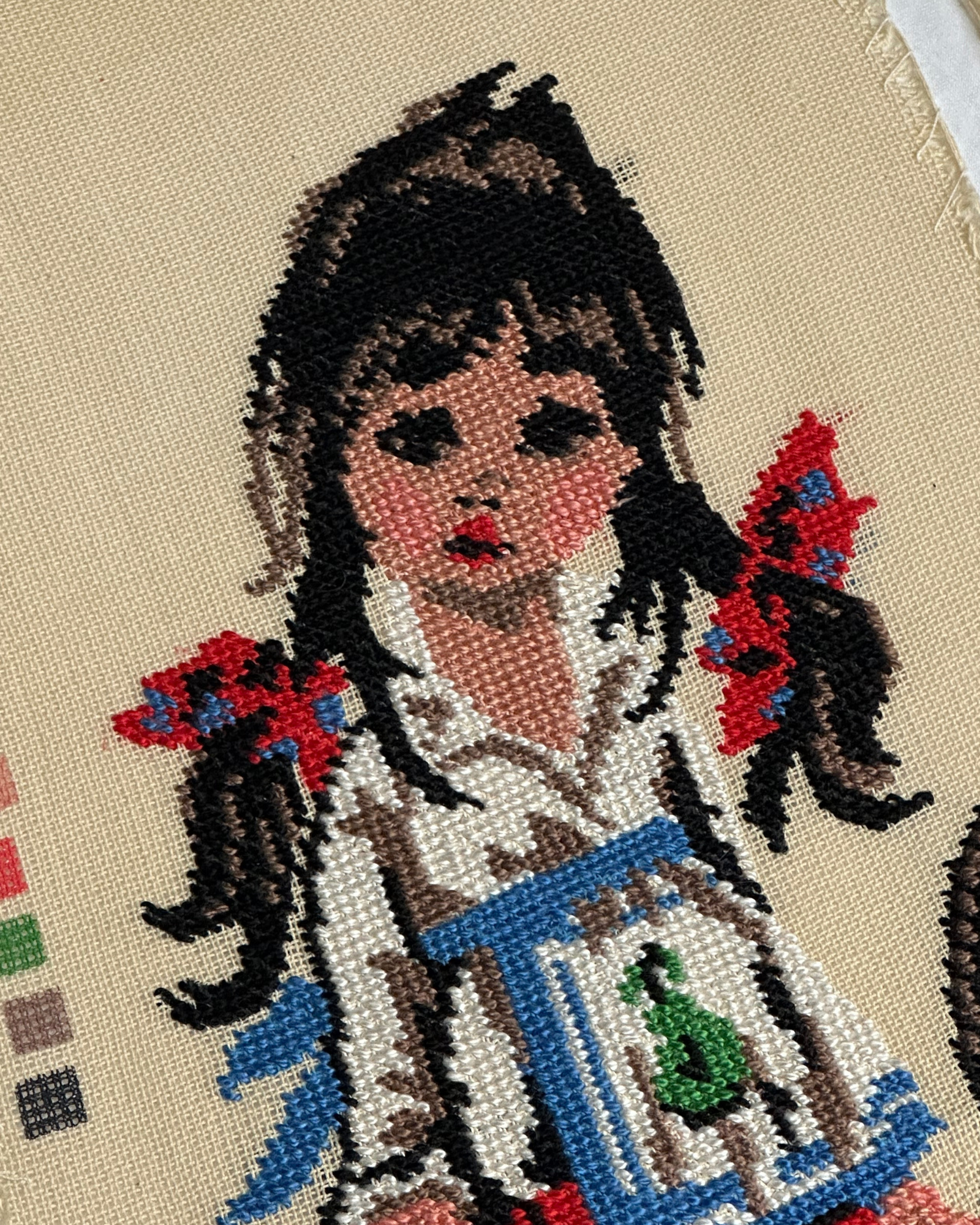 Έτοιμο Χειροποίητο Vintage Κέντημα – Αγόρι & Κορίτσι ✨ - Image 3