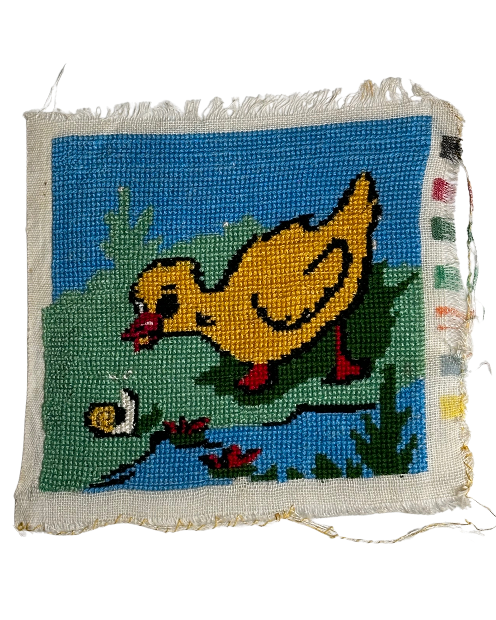 Έτοιμο Χειροποίητο Vintage Κέντημα – Παπάκι ✨