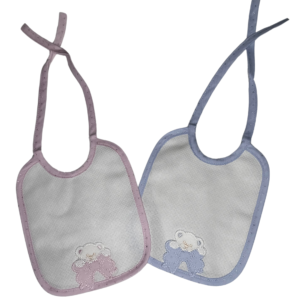 Σαλιάρα με Αρκουδάκι και Φάσα για Κέντημα – Εξατομικευμένο Σχέδιο 🧸 ✨