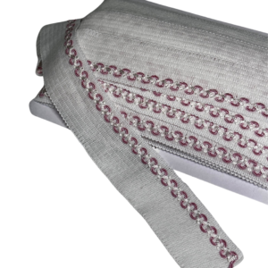 Χειροποίητο Κεντημένο Κουβερτάκι “Καμηλοπάρδαλη” - Ροζ