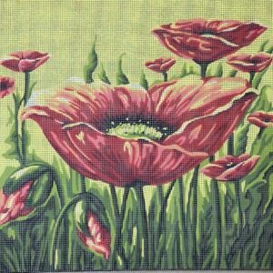 Χειροποίητο Κέντημα με Σχέδιο "Παπαρούνες" – Με Δυνατότητα Μεταποίησης ✨