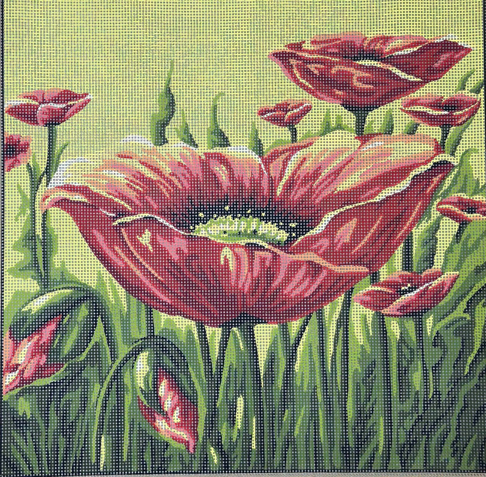 Χειροποίητο Κέντημα με Σχέδιο "Παπαρούνες" – Με Δυνατότητα Μεταποίησης ✨