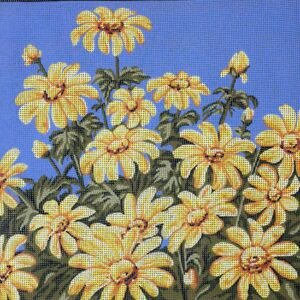 Χειροποίητο Κέντημα με Σχέδιο "Κίτρινες Μαργαρίτες" – Με Δυνατότητα Μεταποίησης ✨