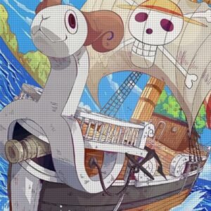 Χειροποίητο Κέντημα με Σχέδιο "Going Marry του One Piece" – Με Δυνατότητα Μεταποίησης ✨