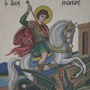 Χειροποίητο Κέντημα "Άγιος Γεώργιος" – Μία Θρησκευτική Δημιουργία που Εμπνέει Πίστη και Σεβασμό ✨