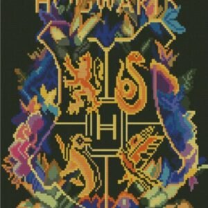 Χειροποίητο Κέντημα με Σχέδιο "Houses of Hogwarts" – Με Δυνατότητα Μεταποίησης ✨