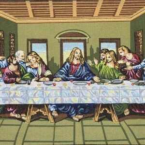 Χειροποίητο Κέντημα "Μυστικός Δείπνος" – Μία Θρησκευτική Δημιουργία που Εμπνέει Πίστη και Σεβασμό✨