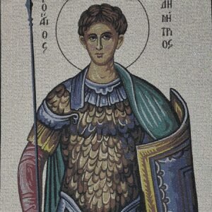 Χειροποίητο Κέντημα "Άγιος Δημήτριος" – Μία Θρησκευτική Δημιουργία που Εμπνέει Πίστη και Σεβασμό✨