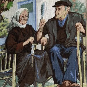 Έτοιμο Χειροποίητο Vintage Κέντημα – Παππούς & Γιαγιά ✨