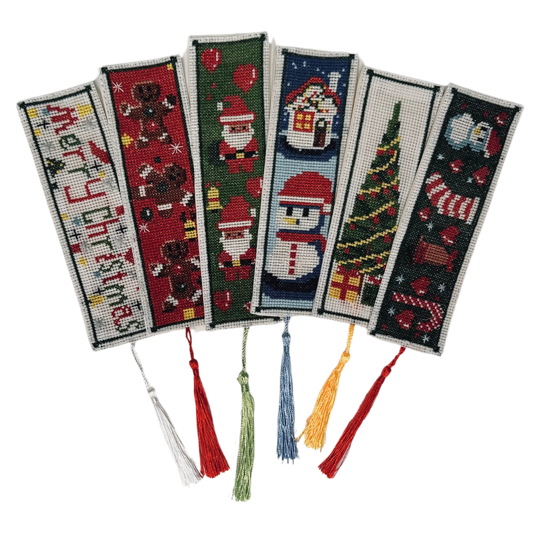 Custom Χειροποίητος Κεντημένος Σελιδοδείκτης – Χριστουγεννιάτικη Συλλογή 📖🎄✨