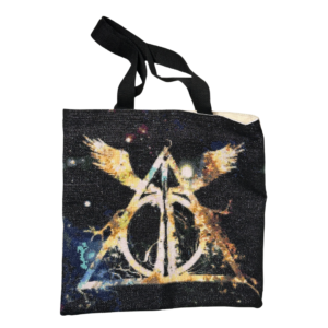 Έτοιμη Χειροποίητη Κεντημένη Τσάντα "Deathly Hallows" – Μοναδικό Στυλ & Παράδοση Harry Potter Inspired 🪄✨