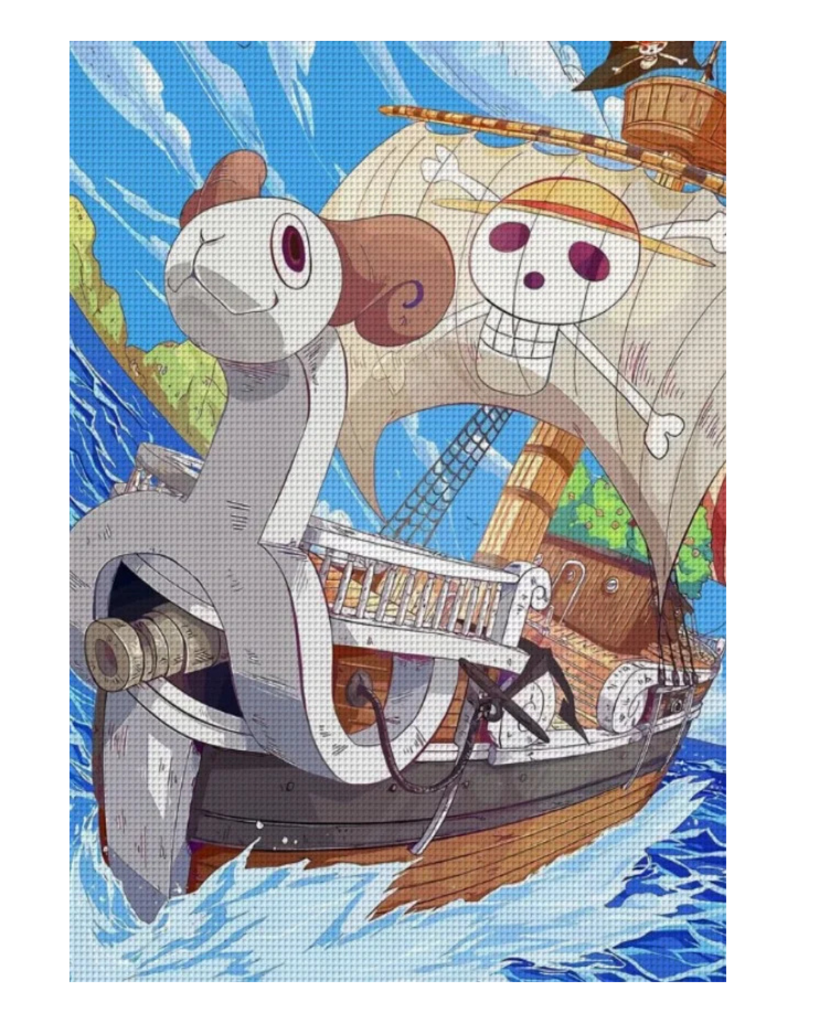 Χειροποίητο Κέντημα με Σχέδιο “Going Marry του One Piece” – Με Δυνατότητα Μεταποίησης ✨