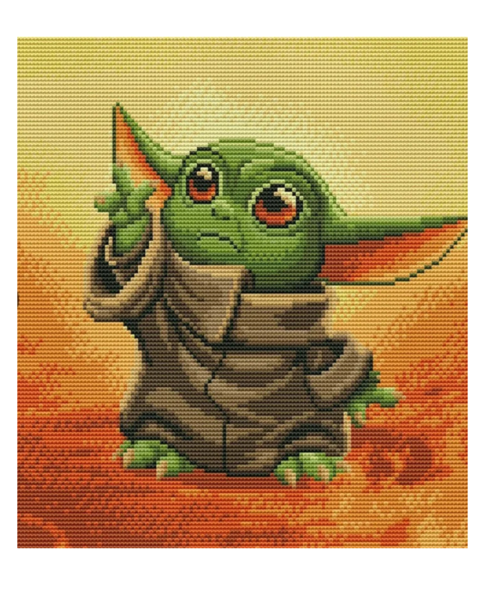 Χειροποίητο Κέντημα με Σχέδιο “Grogu του The Mandalorian” – Με Δυνατότητα Μεταποίησης ✨