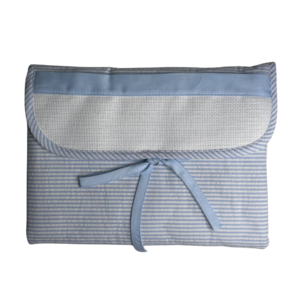 Μίνι Αλλαξιέρα με Φάσα για Κέντημα – Χειροποίητο Εξατομικευμένο Σχέδιο - Σιέλ – Ρίγες