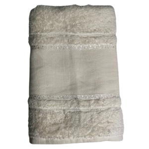 Πετσέτα Εκρού με Φάσα για Κέντημα – Εξατομικευμένο Σχέδιο 🪡🧵✨