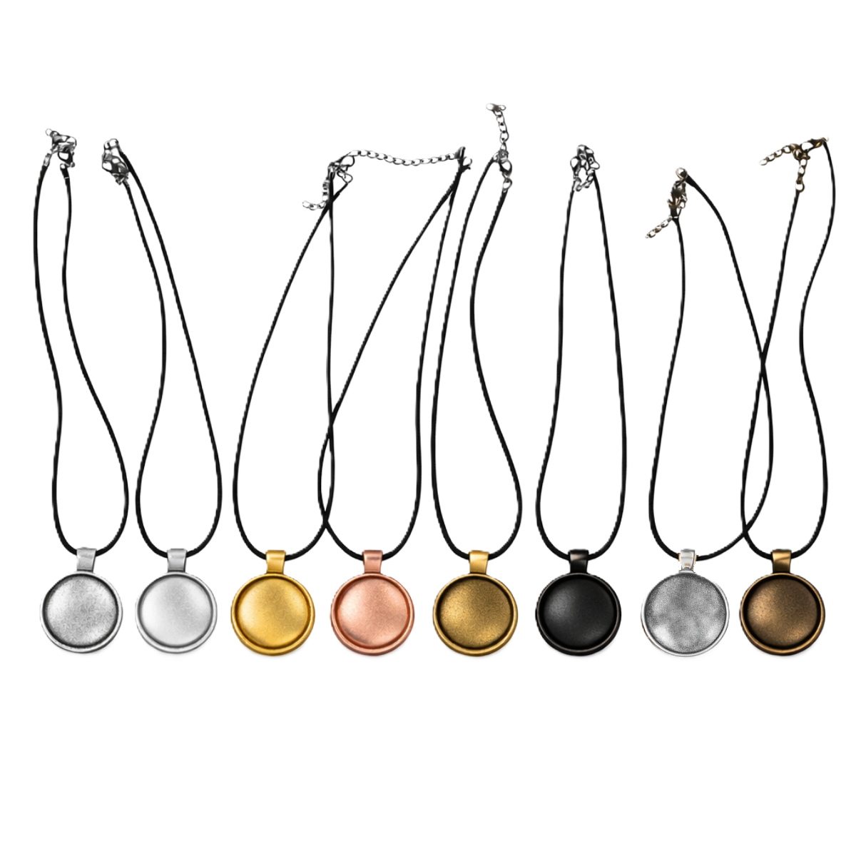 Στρογγυλό Κολιέ σε 8 Χρώματα Μετάλλου με Χειροποίητο Εξατομικευμένο Κέντημα