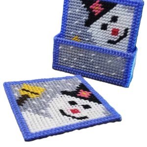 Custom Χειροποίητα Κεντημένα Κόστερ με Θήκη – Χριστουγεννιάτικη Συλλογή 🎅🎄✨