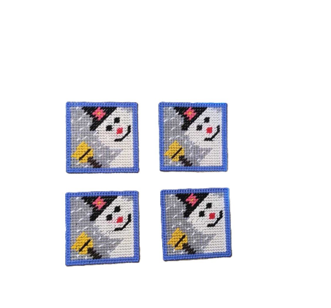 Custom Χειροποίητα Κεντημένα Κόστερ με Θήκη – Χριστουγεννιάτικη Συλλογή 🎅🎄✨