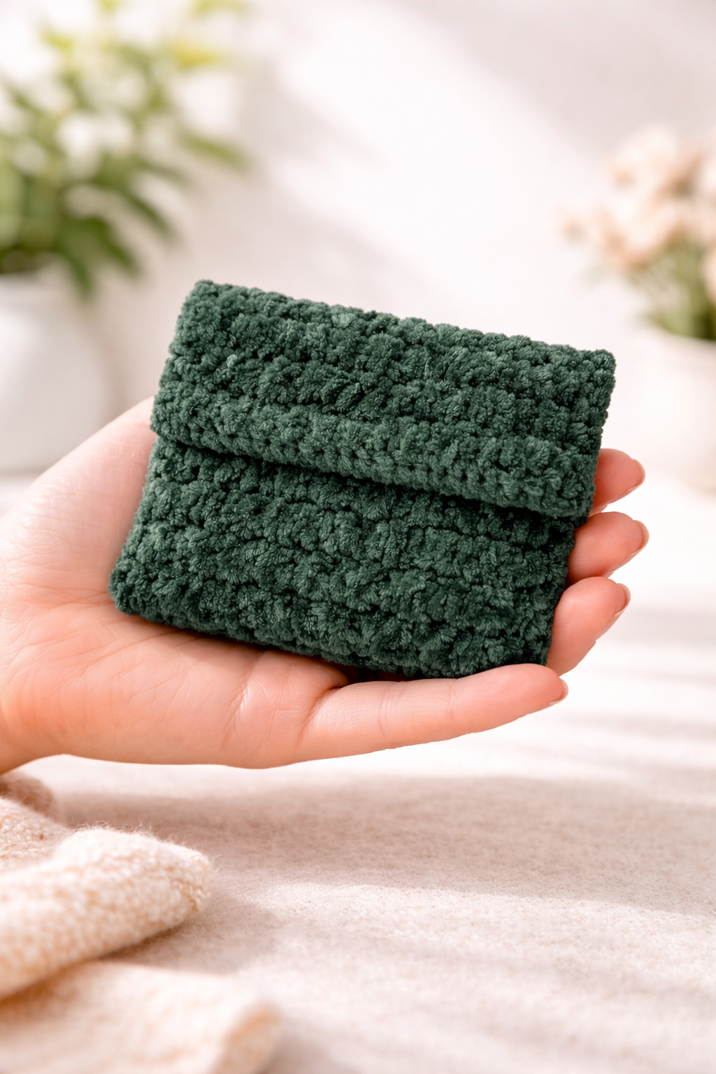 Χειροποίητο Κεντημένο Πορτοφολάκι σε Πλαστικό Καμβά – Εξατομικευμένο Σχέδιο