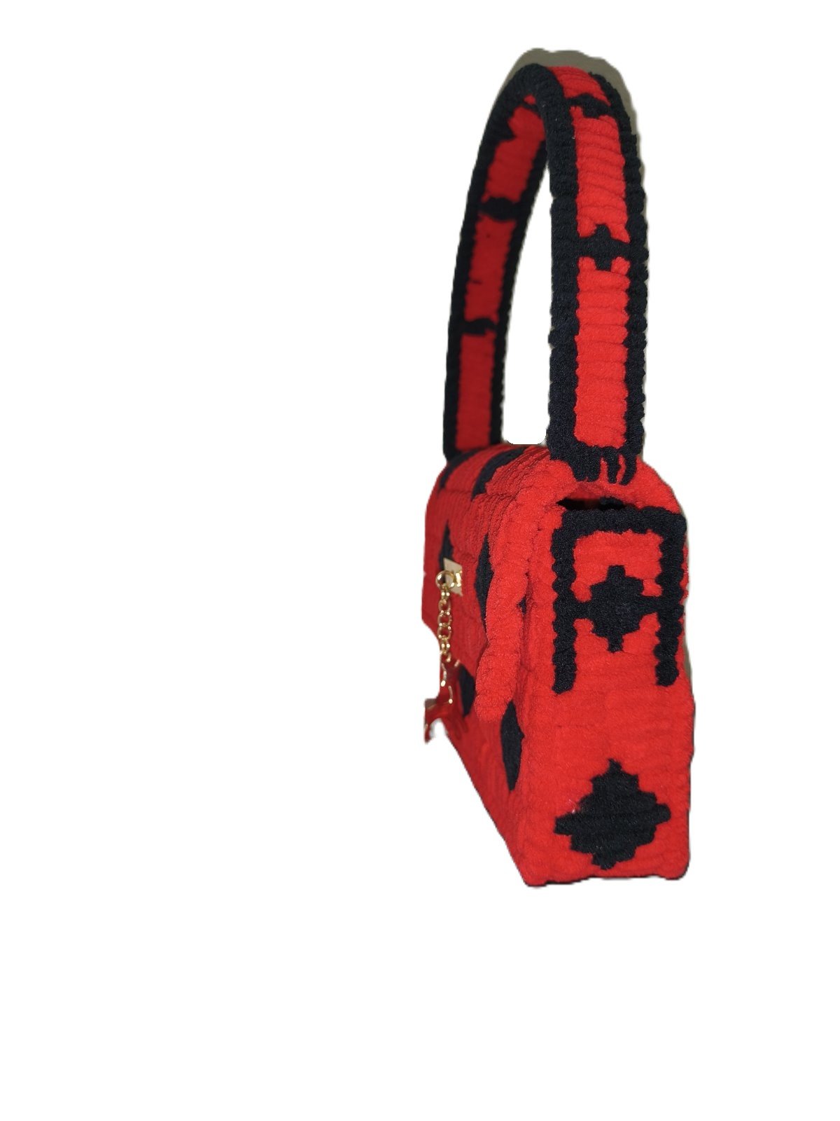 Χειροποίητη Κεντημένη Τσάντα Χειρός με Γεωμετρικό Μοτίβο – Κέντημα σε Πλαστικό Καμβά 👜✨