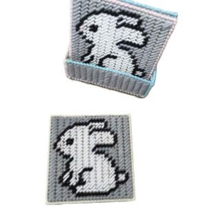 Χειροποίητο Κεντημένο Πασχαλινό Coaster με Θήκη – Εξατομικευμένο Κέντημα