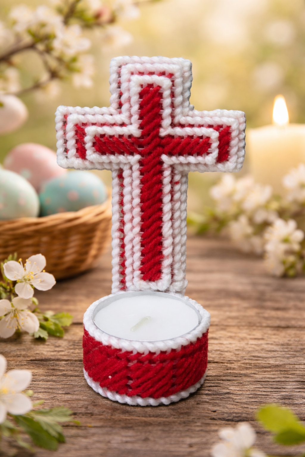 Χειροποίητο Κεντημένο Πασχαλινό Διακοσμητικό με Ρεσώ – Εξατομικευμένο Κέντημα